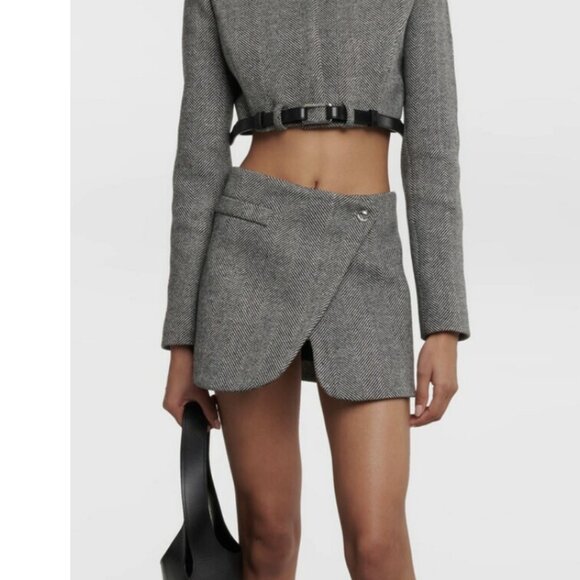 Coperni Dresses & Skirts - COPERNI PARIS Wool Blend Herringbone Mini Skirt Academia Officecore - Size US 6